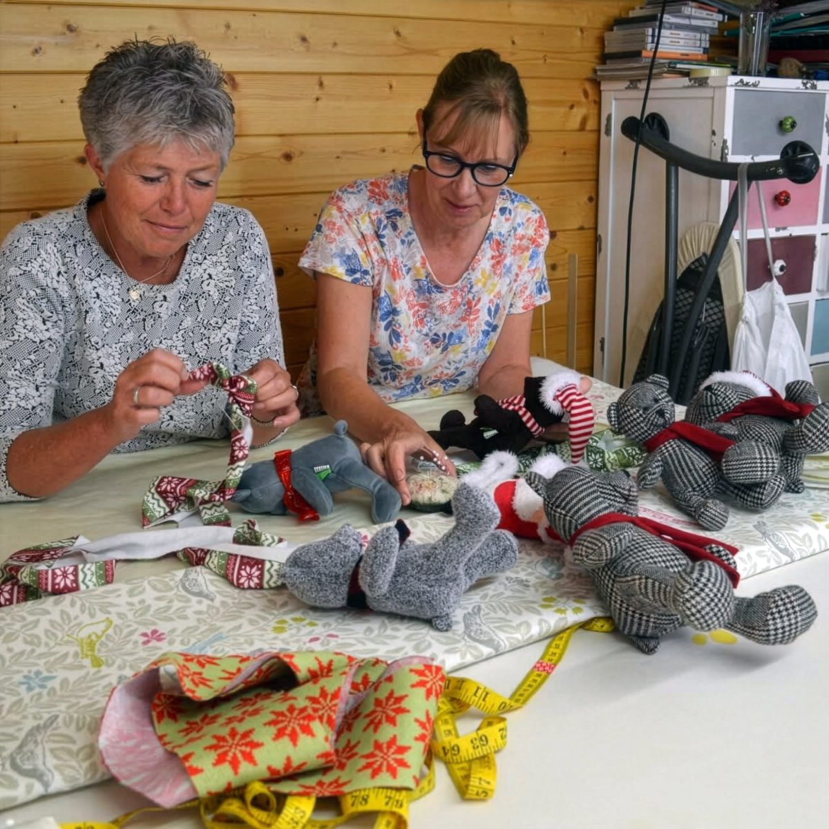 The Scarlaroo team developing Christmas dog toys in the workshop